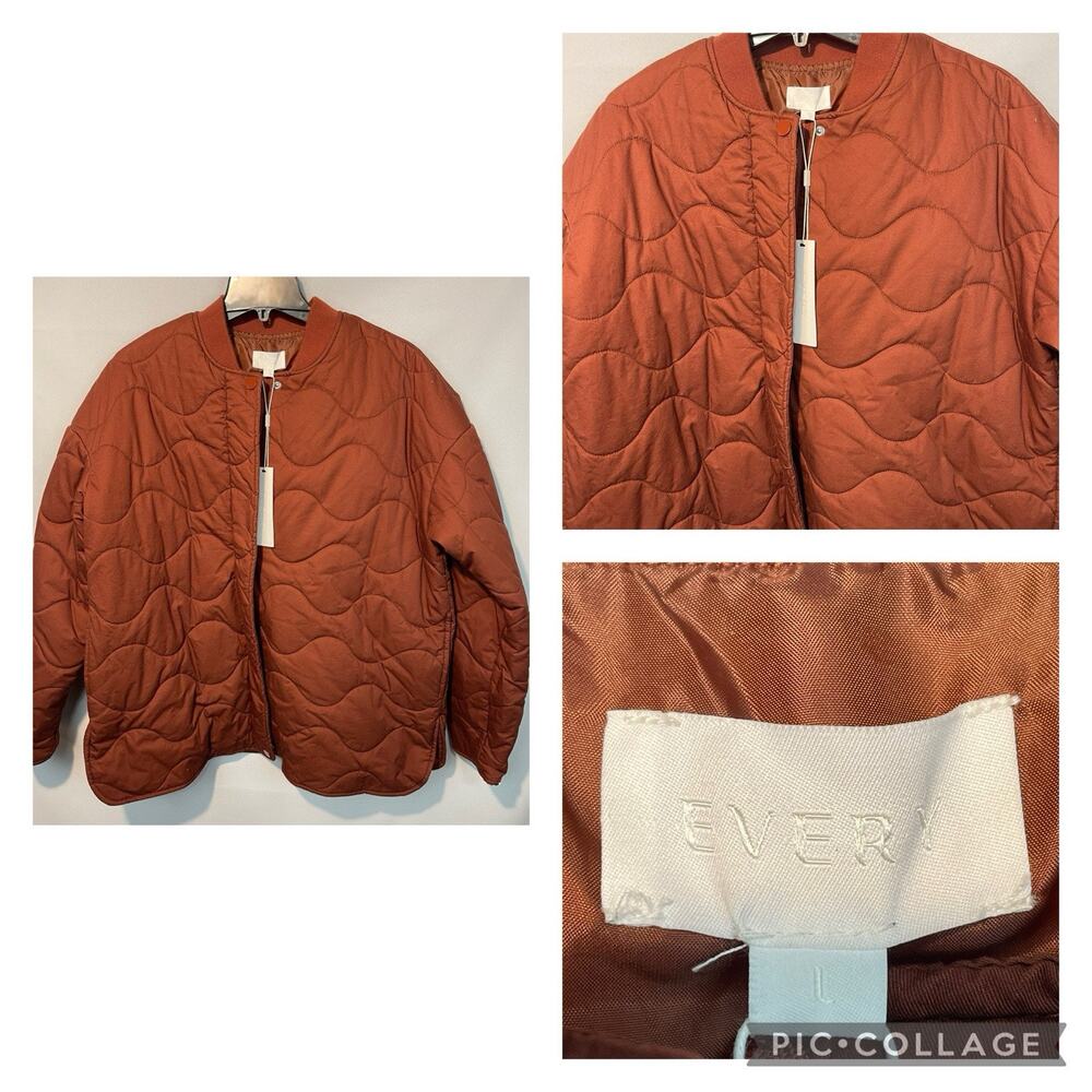 Every Ladies Quilted Full Zip Jacket Brown Size..XS NWT